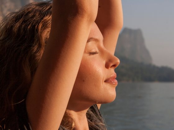 woman practicing mindfulness and meditation